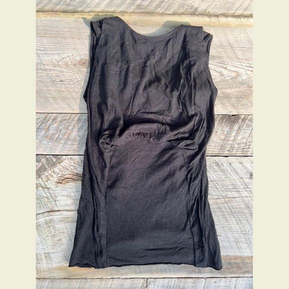 Allsaints Spitalfields - Sleeveless V-Neck Blouse- size 8 - stretchy criss-cross - Picture 2 of 6